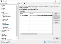 "Add" - Auswählen des Installierten JREs