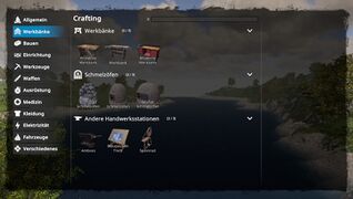 Craftingmenü - Werkbänke (R.W. Version 0.6.5)