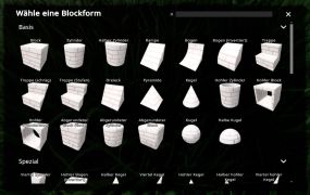 Form ändern -> Wähle eine Blockform